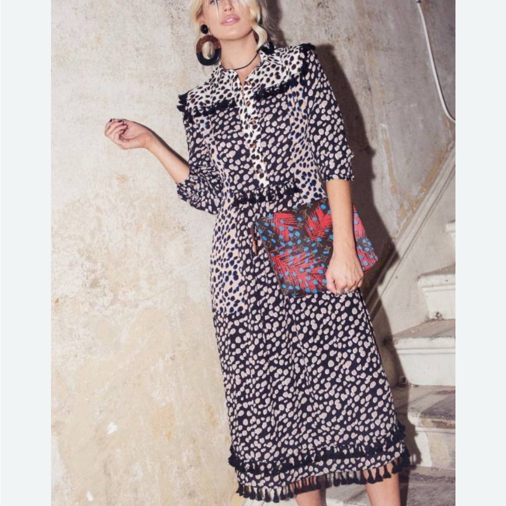 Never Fully Dressed Black and White Midi Dress